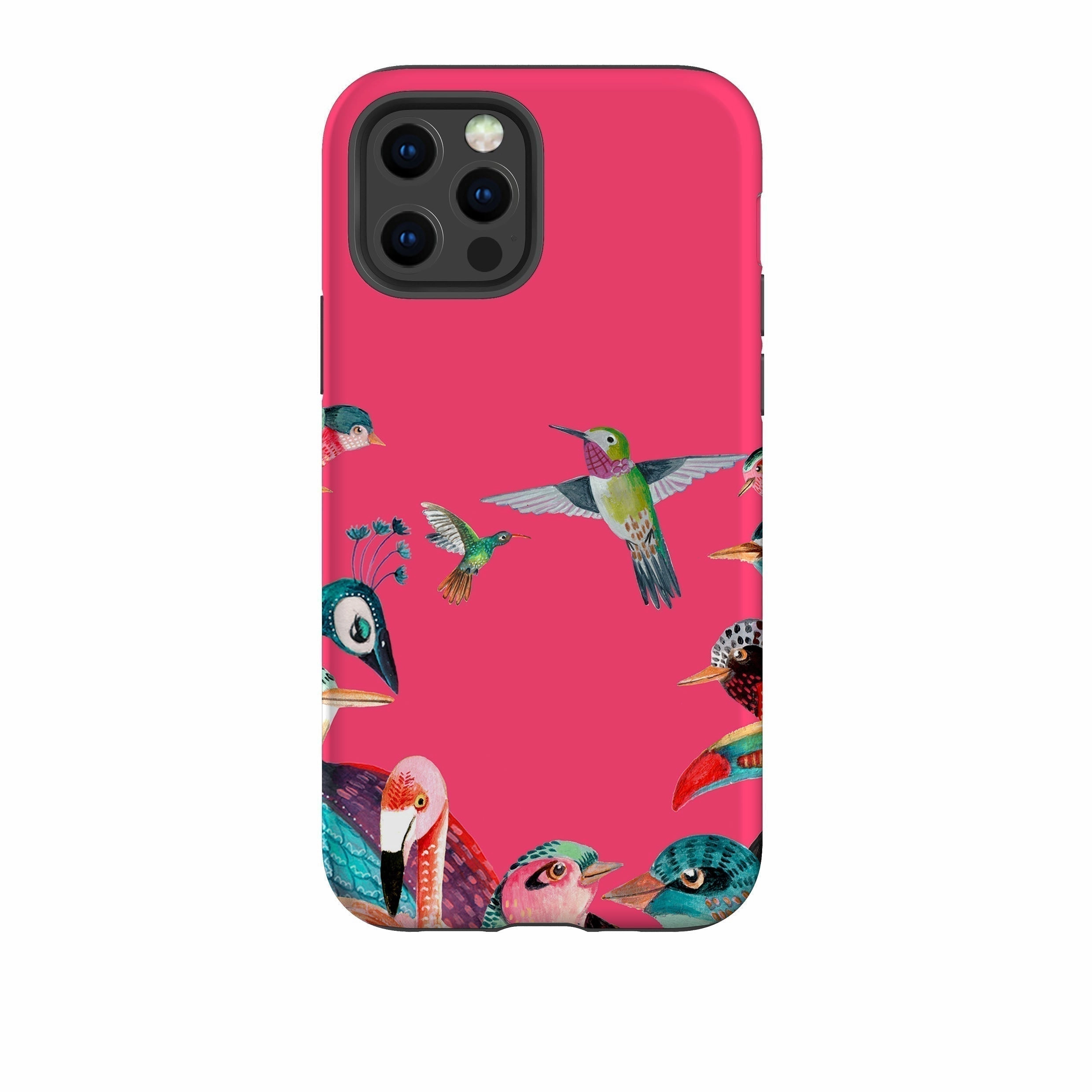 iPhone Tough Case - Pink Birds By Caroline Bonne Muller Flexible structure Sleek Finish