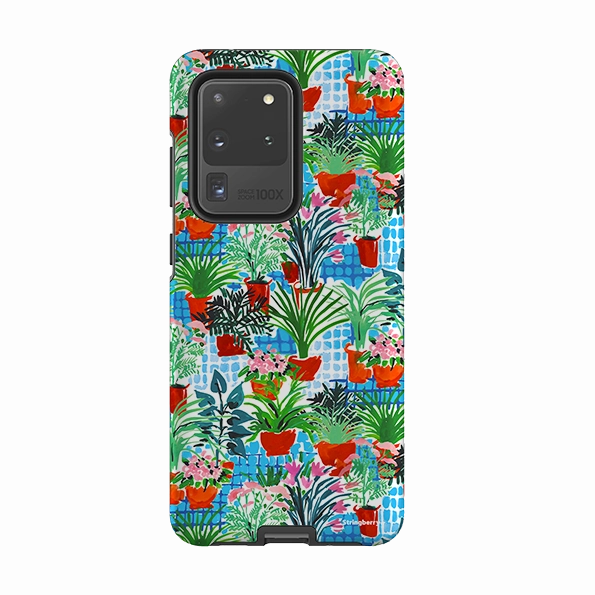 Samsung Tough Case - Glasshouse Gardener By Sarah Campbell Sleek Finish Minimal Protection