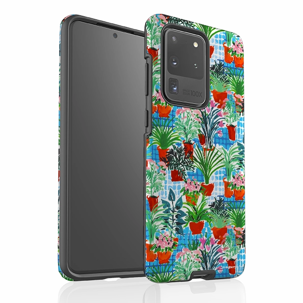 Anti Shock Layer Polished Edge Samsung Tough Case - Glasshouse Gardener By Sarah Campbell