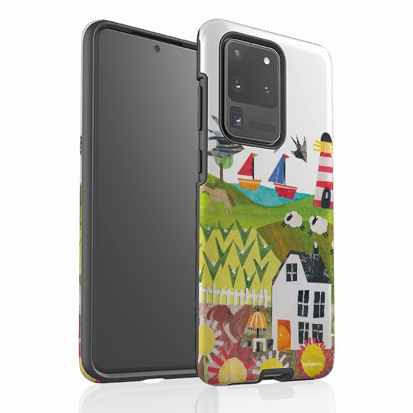 Sleek Guard Smooth Fit Samsung Tough Case - Countryscape I By Tracey English