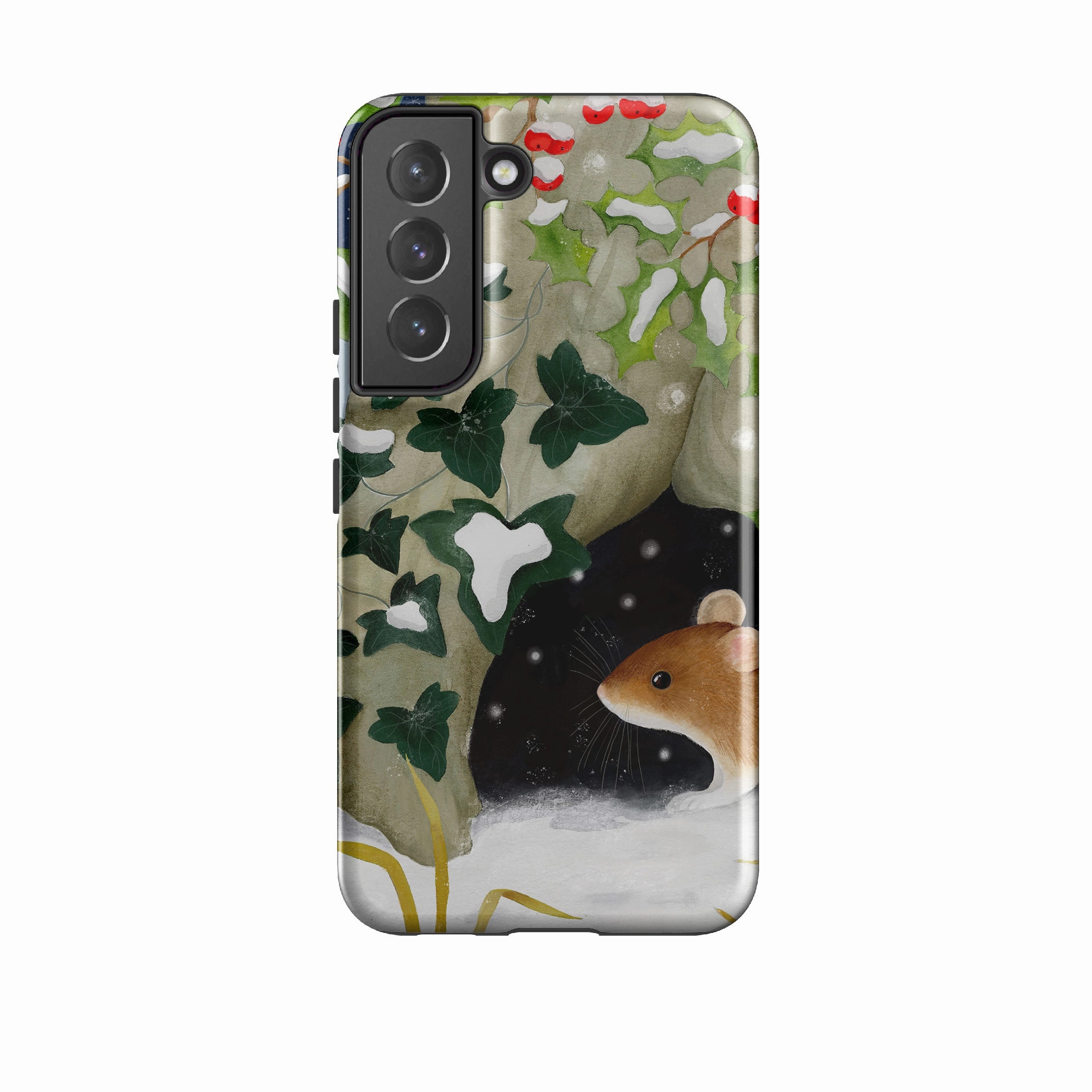 Smooth Pattern Design Minimal Surface Layer Samsung Tough Case - Winter Mouse By Bex Parkin