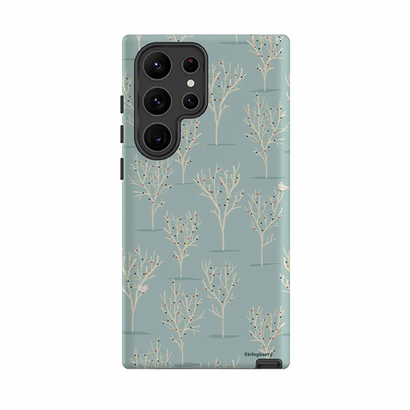 Flexible Material Custom Fit Samsung Tough Case - Winter Forest By Katherine Quinn