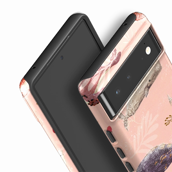 Google Tough Case -  Sugar Plum Whales By Katherine Quinn Elegant Texture Layer Lightweight Build Quality