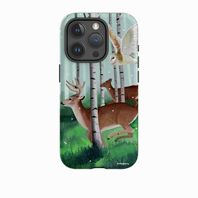 Soft Texture iPhone Tough Case - Winter Woods By Bex Parkin