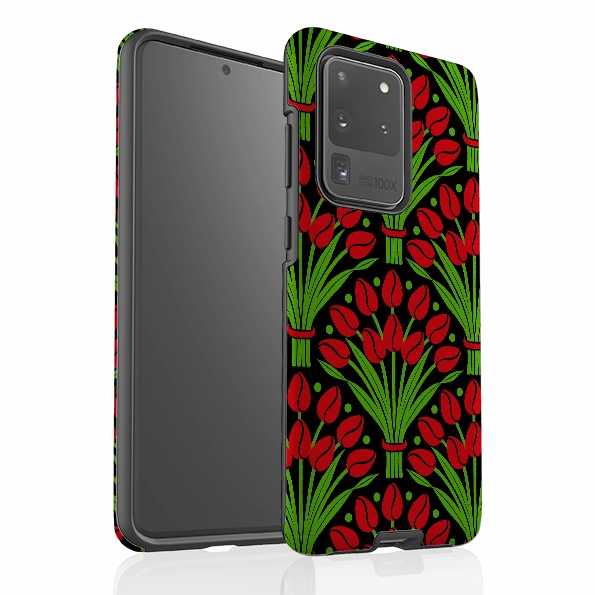 Drop Defense Elegant Pattern Design Samsung Tough Case - Tulips By Cressida Bell