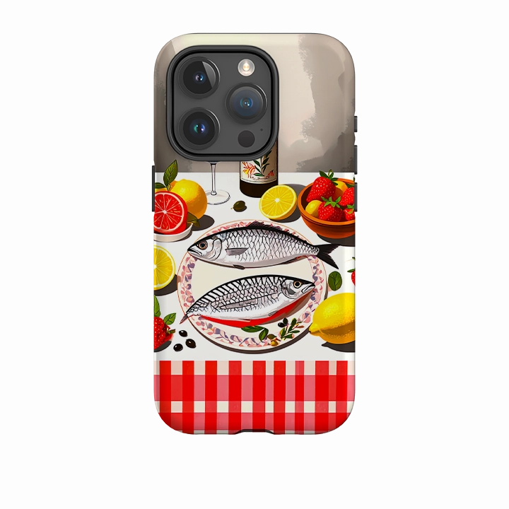 High Durability iPhone Tough Case - Plate Of Sardines