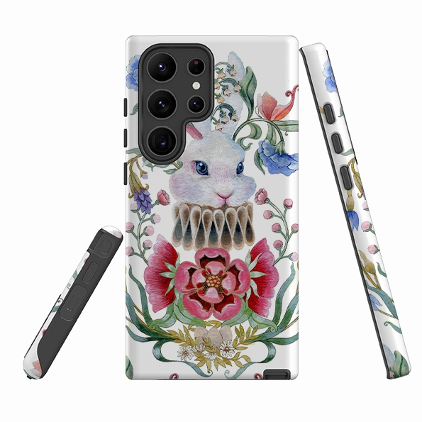 Samsung Tough Case - White Rabbit By Maria Matos Modern feature Shock Absorbing