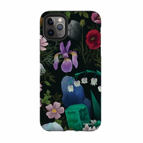 iPhone Tough Case - Crystal Flowers II By Anna Stead Classic Design dust protection
