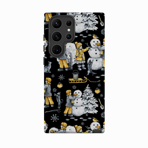 Gloss Layer Finish Compact Shape Samsung Tough Case - Me And Snowman