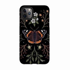iPhone Tough Case - Red Admiral Butterfly By Anna Stead High Durability