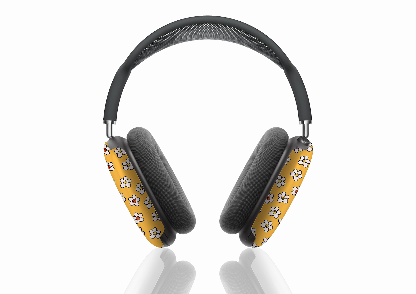 Smiley Yellow Airpod Max Case portable neon commuter airpods protector portable earbuds shell