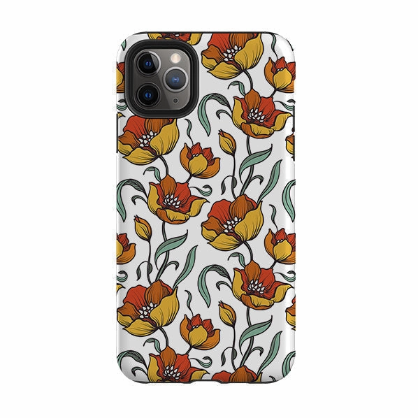 Enhanced grip iPhone Tough Case - Happy Floral