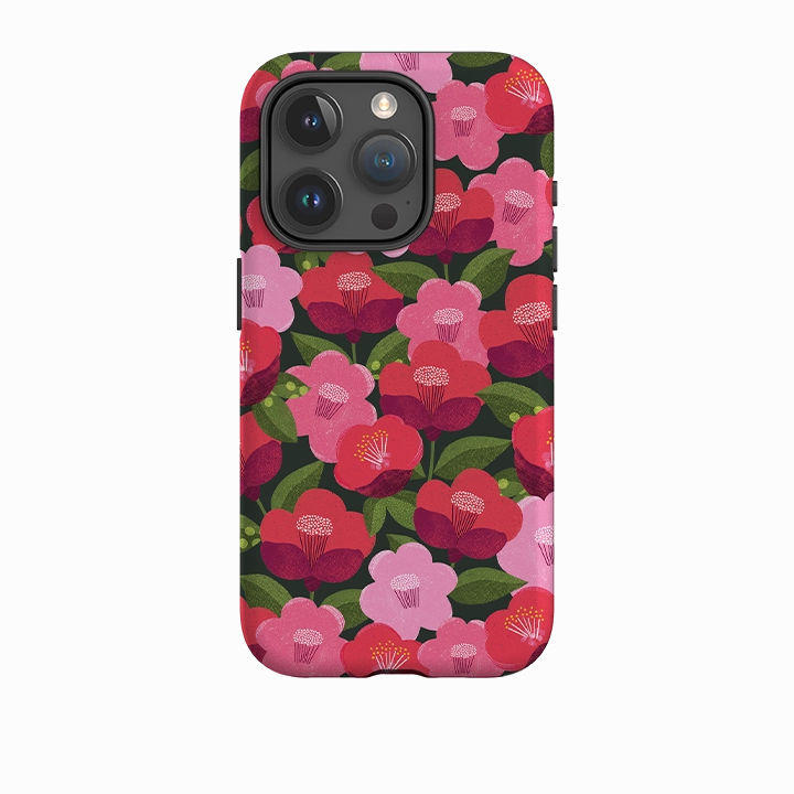 iPhone Tough Case - Camellia II By Ali Brookes Rugged Pattern Texture Classic Texture