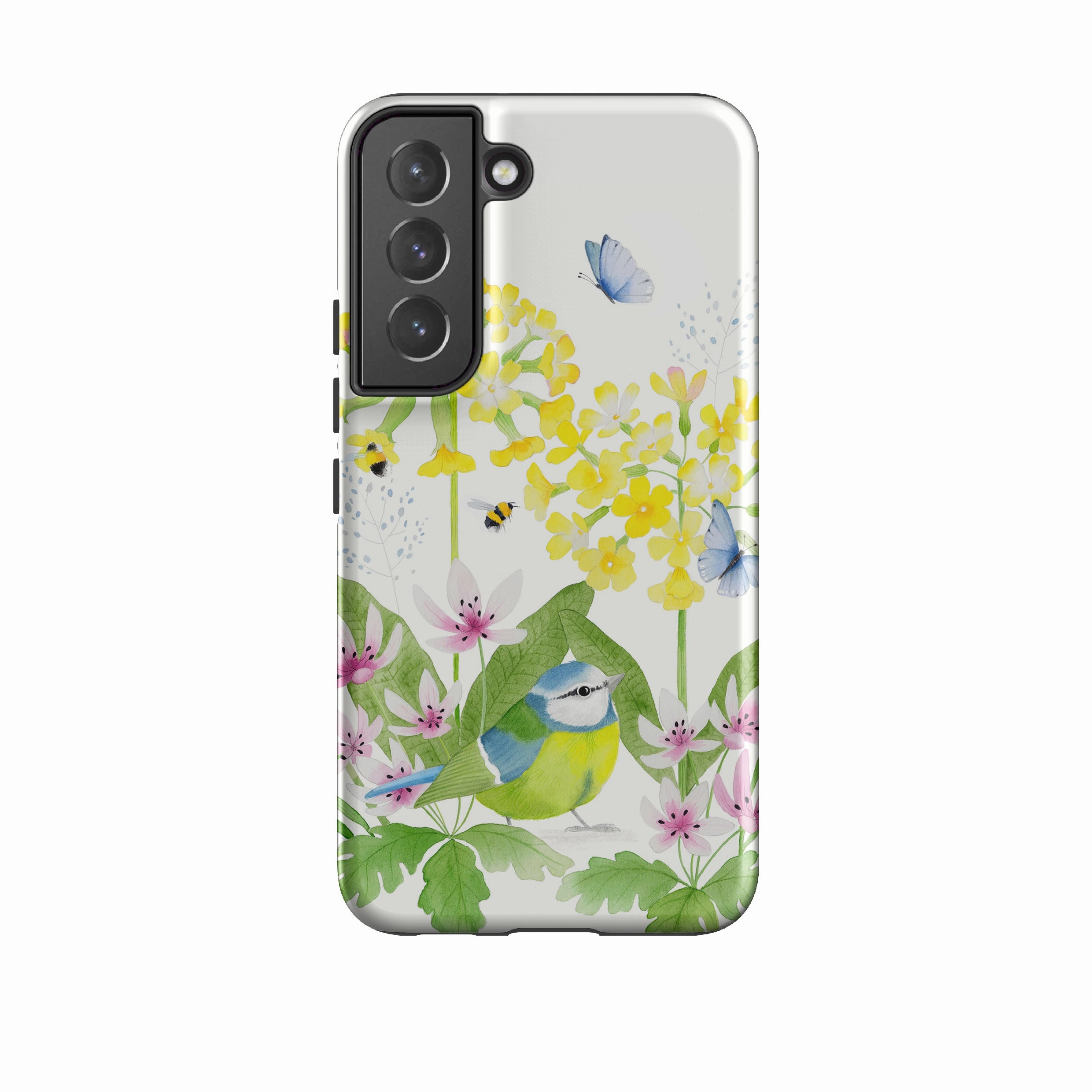 Samsung Tough Case - Blue Tit Garden By Bex Parkin Flexible Surface Texture