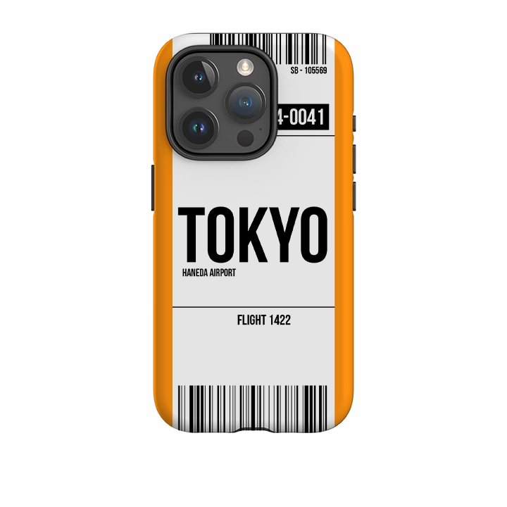 Anti glare Durable Pattern Texture iPhone Tough Case - Tokyo Orange