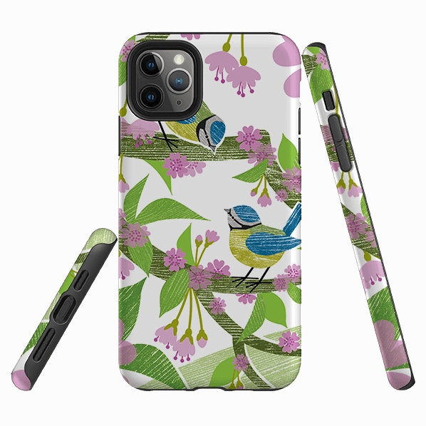 iPhone Tough Case - Blue Tits And Blossom By Liane Payne High gloss