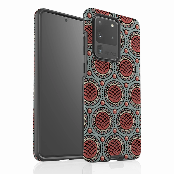 Reusable Material Luxury Look Samsung Tough Case - Charleston Red By Cressida Bell
