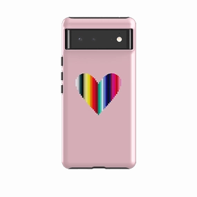 Carbon Fiber Ergonomic Feel Google Tough Case -  Warm Heart By Kitty Joseph