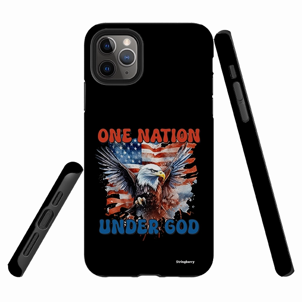 iPhone Tough Case - One Nation Metal Texture Camera Protection