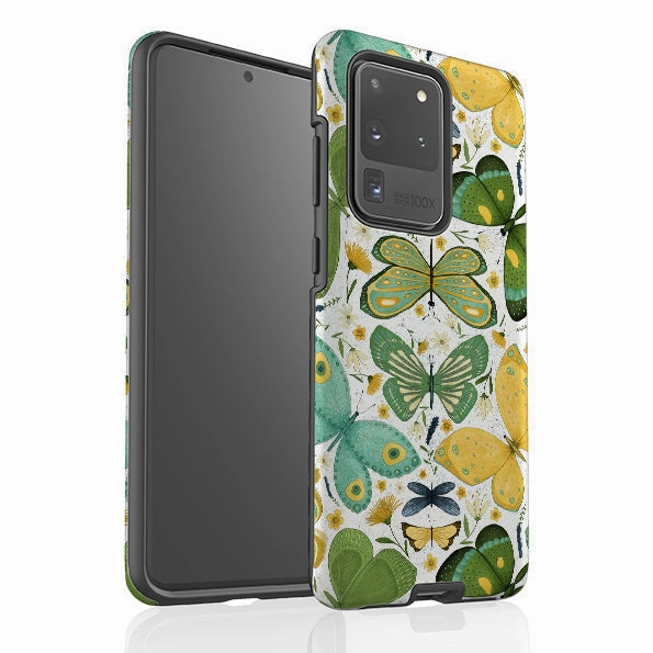 Samsung Tough Case - Green Butterflies By Maja Lindberg Fashion Design Anti scratch