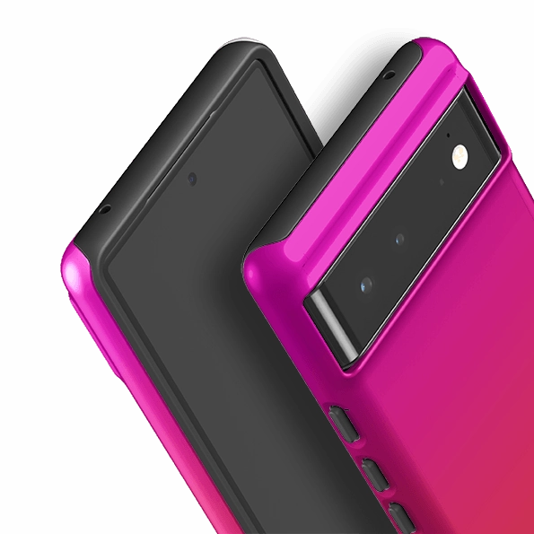 Flexible Grip Texture Google Tough Case -  Geranium By Kitty Joseph