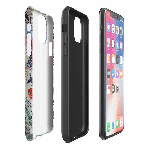 Color Gradient Stylish Detailing iPhone Tough Case - Underwater Life By Jane Robbins