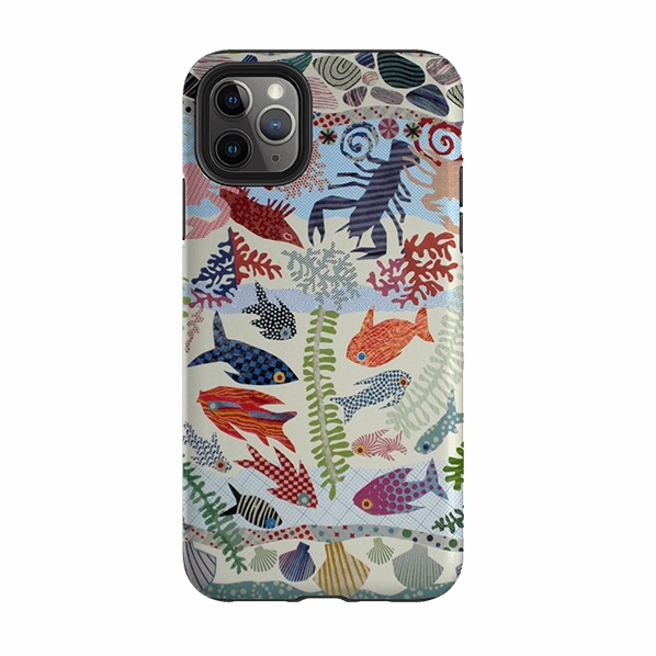 Marble Pattern High protection iPhone Tough Case - Underwater Life By Jane Robbins