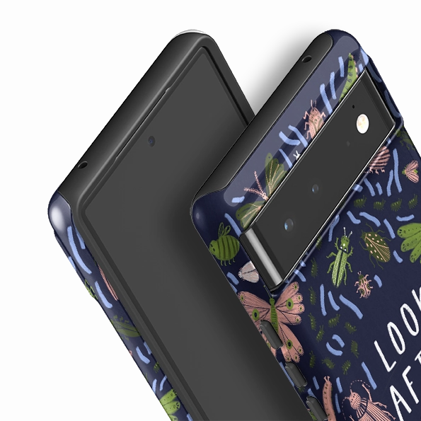 Google Tough Case -  Little Things Blue By Lee Foster Wilson Printed Graphic Minimal Look