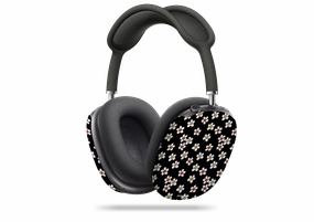 Smiley Black Airpod Max Case travel friendly silicone shell grip texture airpods cover