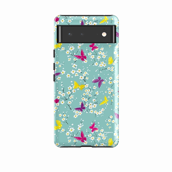 Google Tough Case -  Sea Holly By Sarah Campbell Durable Pattern Texture Glossy Finish Look