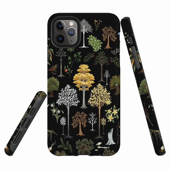 Soft Silicone Wear resistant iPhone Tough Case - Fantasy Herbal  By Anna Stead