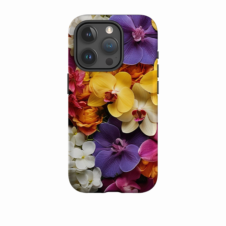 Flexible structure Smooth Shape iPhone Tough Case -Lewes Floral III