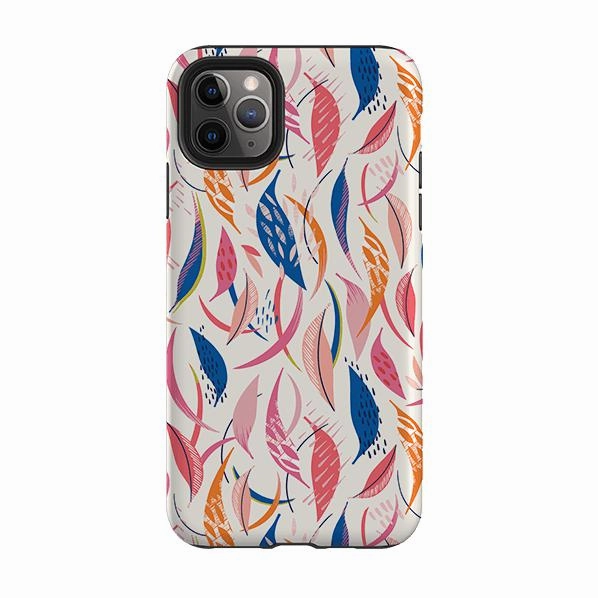 iPhone Tough Case - Flamingo Feathers By Ali Brookes Stylish Texture