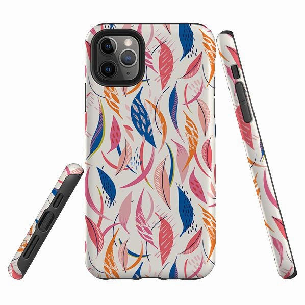 Sleek Feel Work Essentials iPhone Tough Case - Flamingo Feathers By Ali Brookes