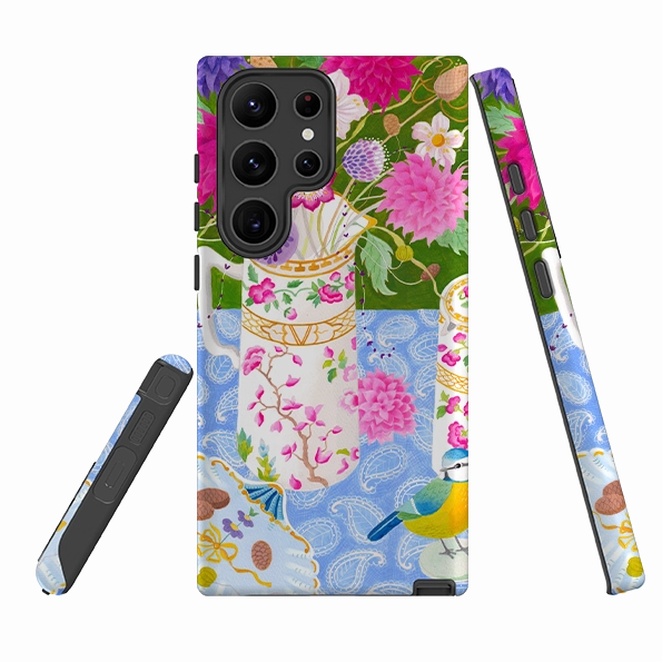 Samsung Tough Case - Dahlias By Bex Parkin Flexible Protection Protective Detailing Edge