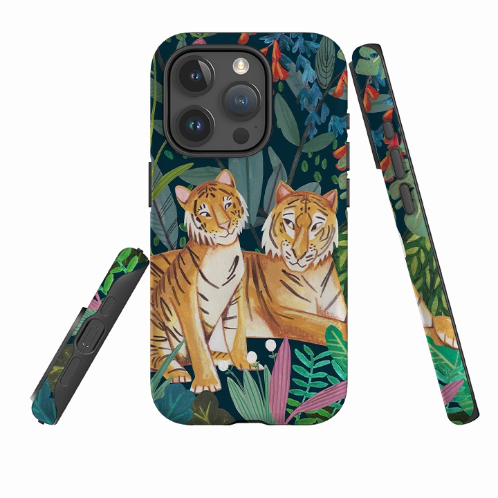 Durable Design iPhone Tough Case - Tiger By Caroline Bonne Muller