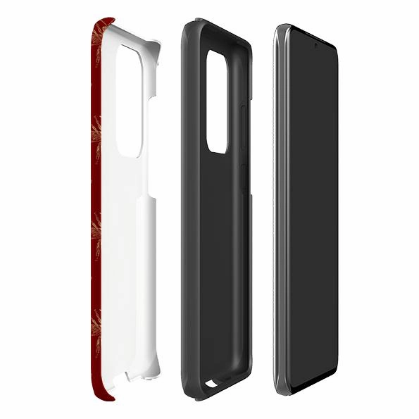 Hybrid Build Texture Samsung Tough Case - Red Bees