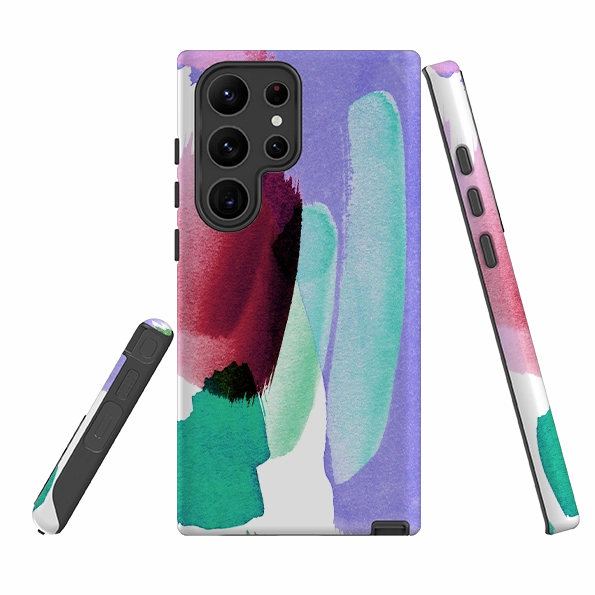 Samsung Tough Case - Watercolour Amethyst By Kitty Joseph Screen Bumper High Quality