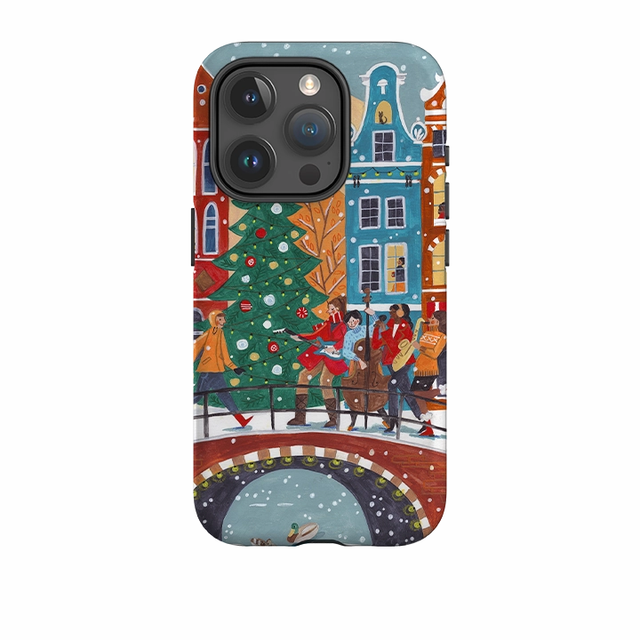 Lightweight Protection daily protection iPhone Tough Case - Christmas Music Amsterdam By Caroline Bonne Muller