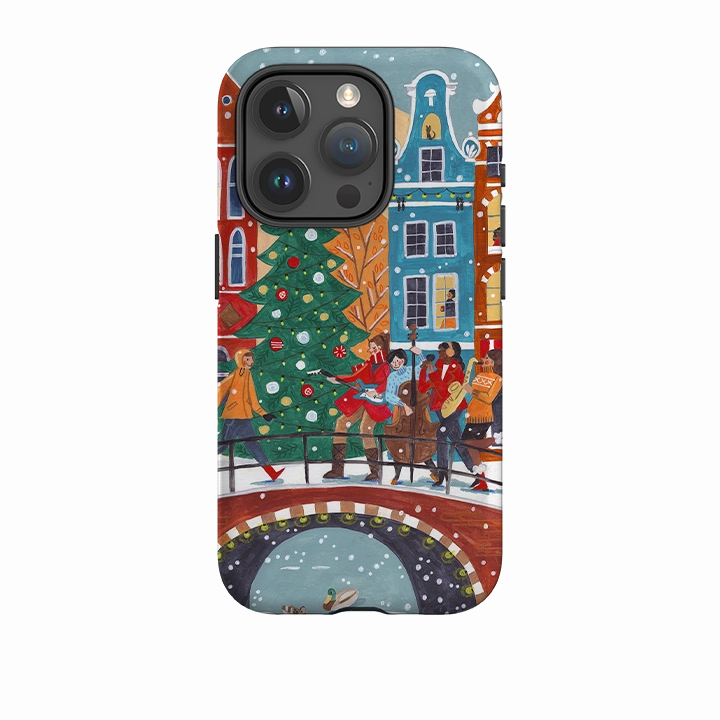iPhone Tough Case - Christmas Music Amsterdam By Caroline Bonne Muller Creative Form Compact Texture Layer