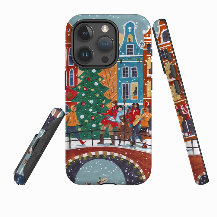 iPhone Tough Case - Christmas Music Amsterdam By Caroline Bonne Muller Stylish frame