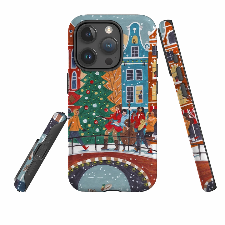 iPhone Tough Case - Christmas Music Amsterdam By Caroline Bonne Muller Sleek Finish