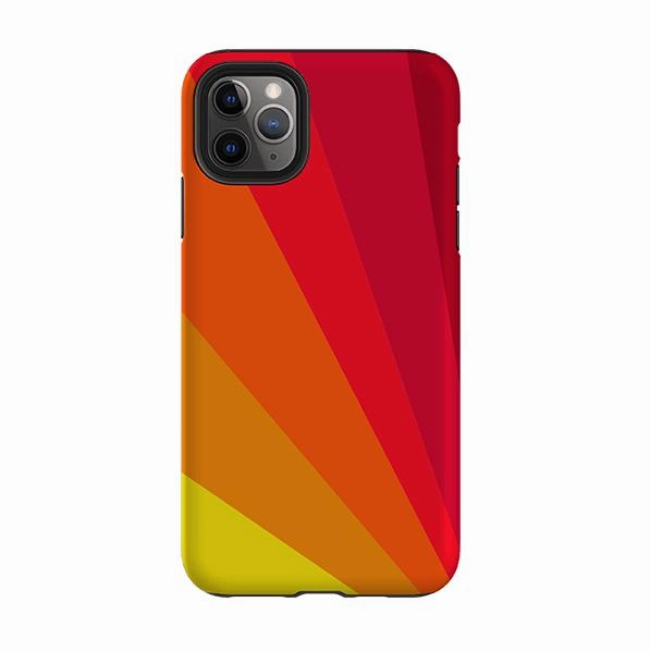 Shock Surface Layer Flexible Edge Texture iPhone Tough Case - Amber Fan By Kitty Joseph