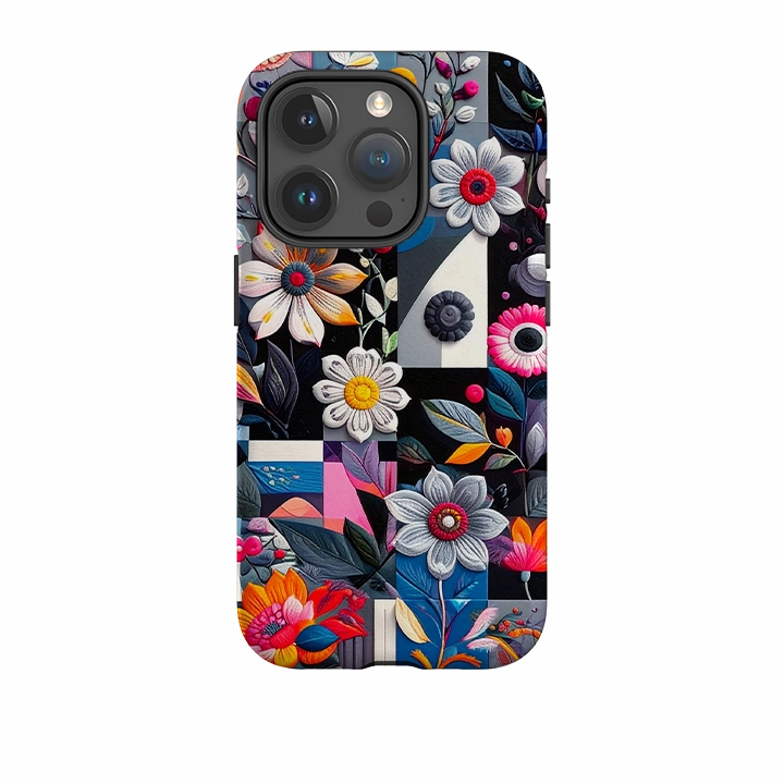 Trendy Layer Rugged Design iPhone Tough Case - Summer Petal Garden