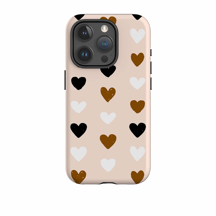 iPhone Tough Case - Hearts Pale daily protection High-End Detail