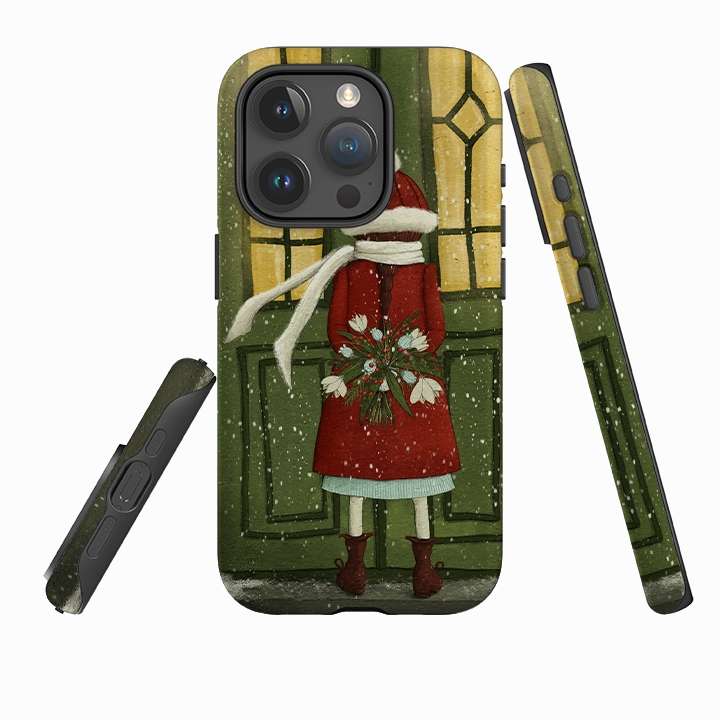 Shock Layer Casual Wear iPhone Tough Case - Winter Flowers By Maja Lindberg