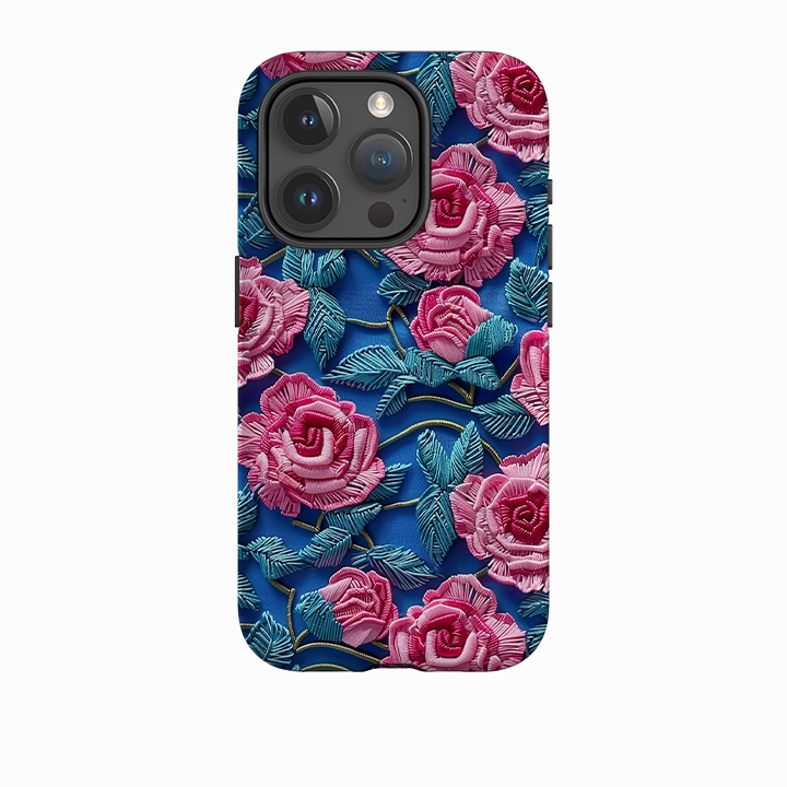 iPhone Case - Blue Summer Roses Protective Craft