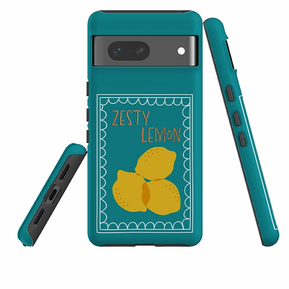 Protective Pattern Student Friendly Google Tough Case - Zesty Lemons