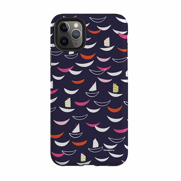 iPhone Tough Case - Little Boats By Ali Brookes Modern Texture