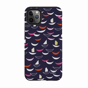 iPhone Tough Case - Little Boats By Ali Brookes Modern Texture